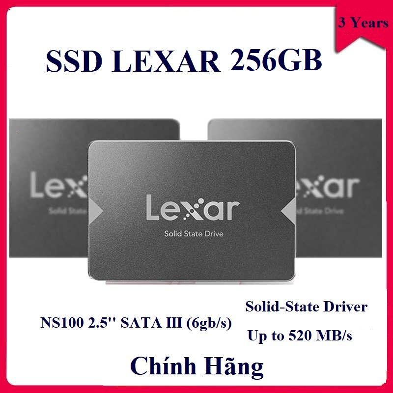 Ổ Cứng SSD Lexar 120GB/ 128GB/ 240GB/ 256GB/ 512GB NS100 SATA III 2.5 inch Bảo hành 3 năm