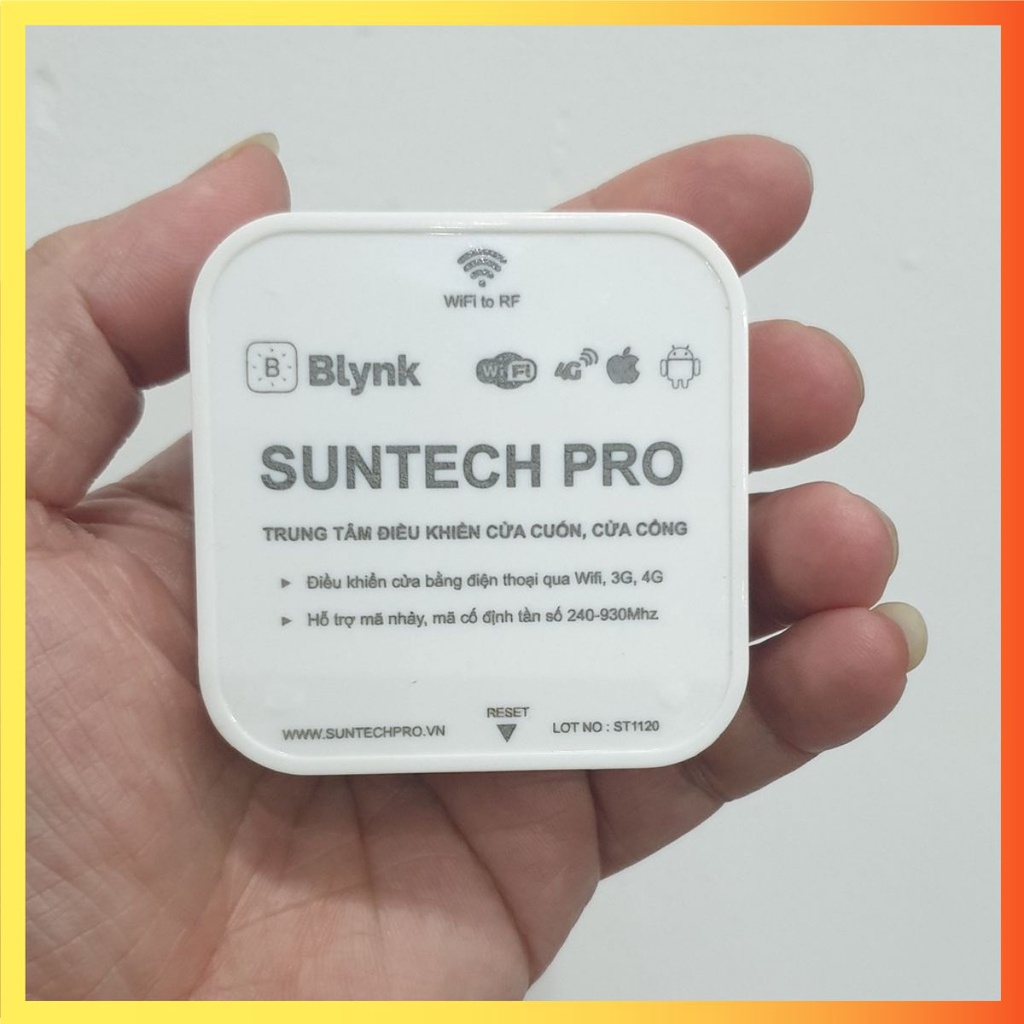 SUNTECH PRO-Bộ phát sóng điều khiển cửa cuốn bằng điện thoại kết nối wifi, app Blynk