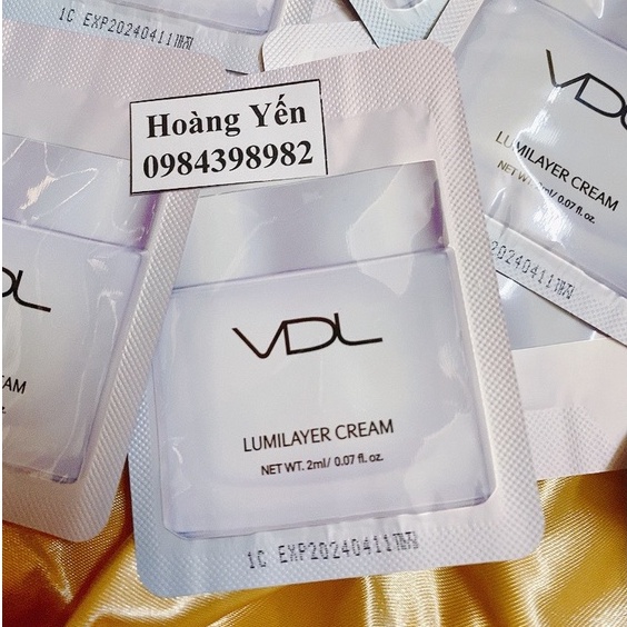 [DATE 2023] 05 Gói kem ngày dưỡng trắng da, nâng tông tức thời thay kem trang điểm VDL Lumilayer Cream