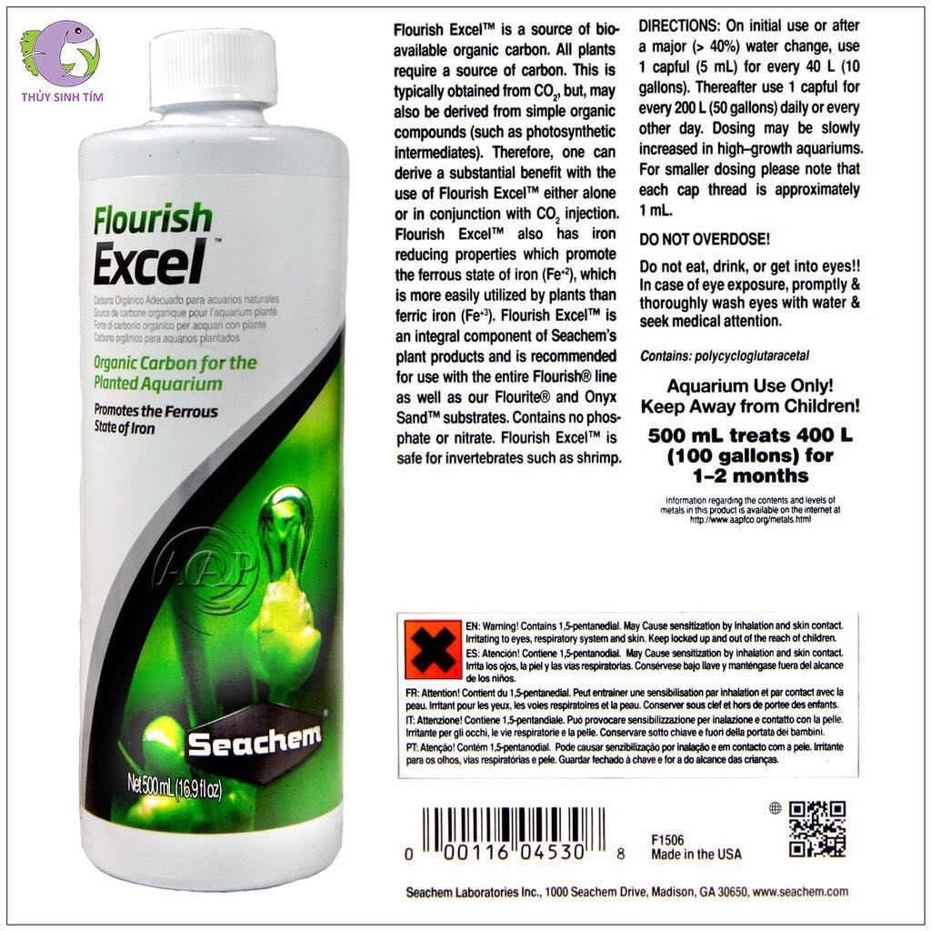 Carbon hữu cơ sinh học cho bể thủy sinh Flourish Excel (250ml) - Seachem