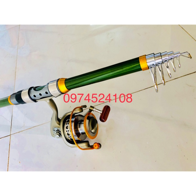 Cần câu cá Shinano 3m6 và máy yumoshi LC 7000