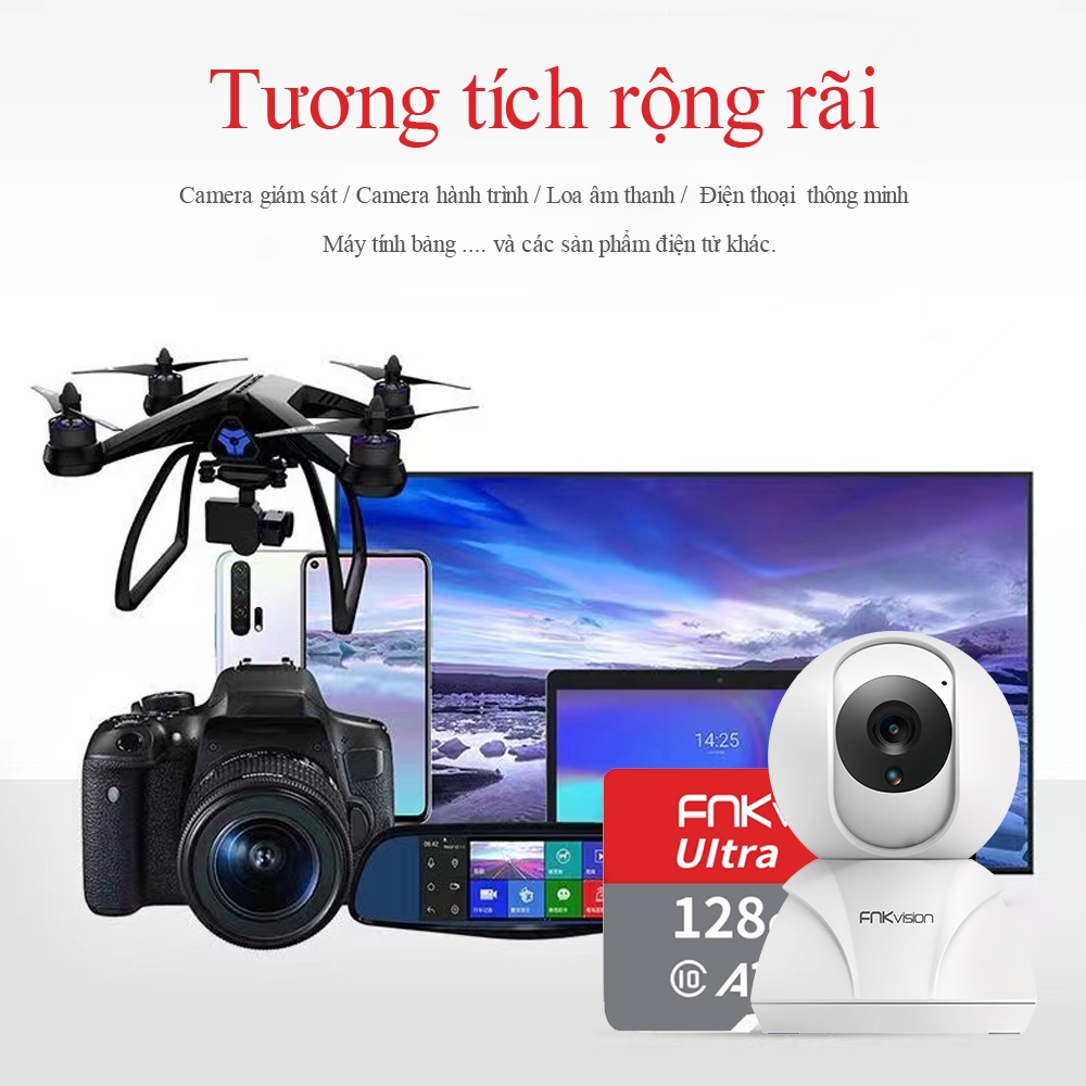 Thẻ nhớ tốc độ cao Micro SD 16G/32G/64G/128G, dùng cho camera giám sát, camera hành trình.