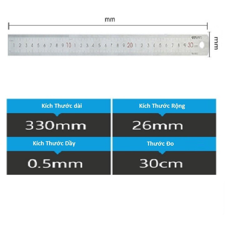 THƯỚC LÁ THÉP - 000591 - 592