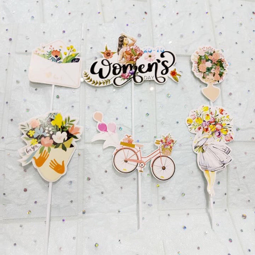 [SIÊU RẺ❤️] – SCG 20/10 - Xe Đạp - Trang trí bánh sinh nhật bánh kem