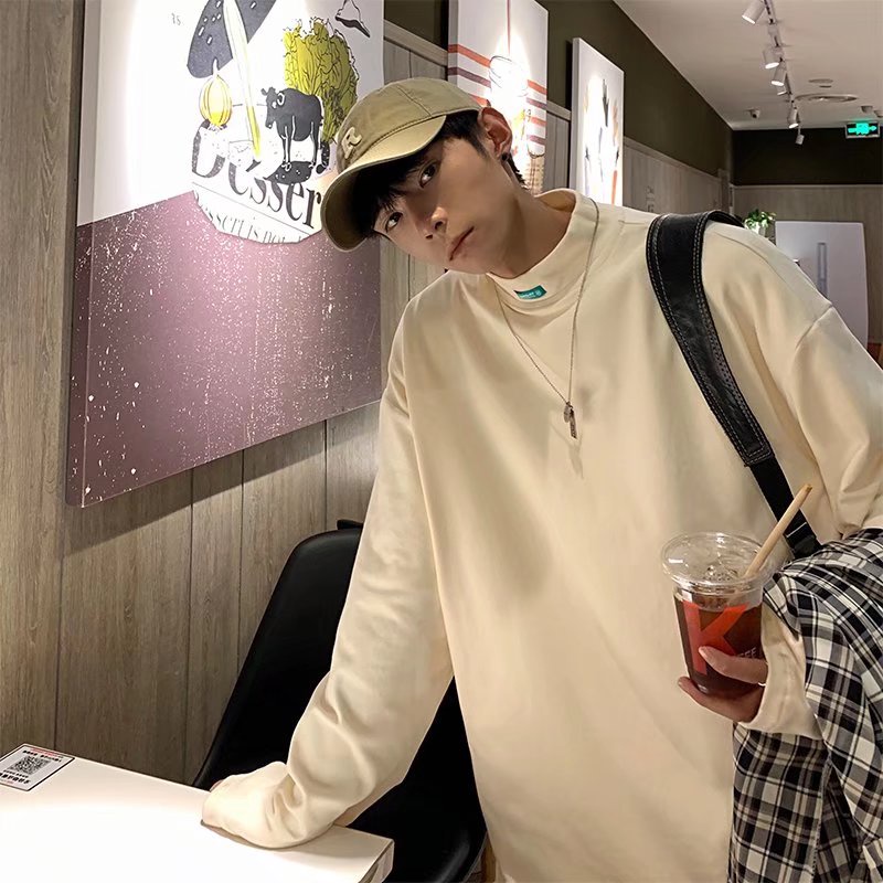 Áo Thun NamTay Dài Cổ Lọ Màu Trơn Thời Trang Dành Cho Nam Fashion Simple Bigsize Unisex áo Sweater Cổ Lọ