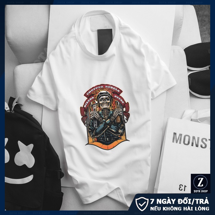 Áo phông nam Biker❤️ Freeship 50K❤️ chất thun mát Choper rebel GZ06 | BigBuy360 - bigbuy360.vn