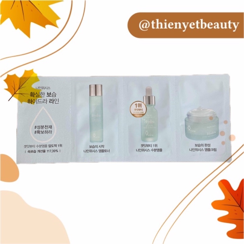 Mẫu dùng thử các bước chăm sóc da 9wishes Pine