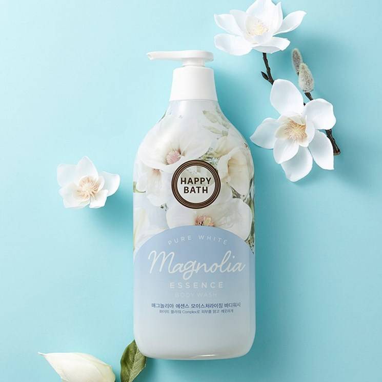 Sữa Tắm Dưỡng Ẩm Tinh Chất Hoa Mộc Lan Happy Bath Magnolia Essence Moisturising Body Wash 900g