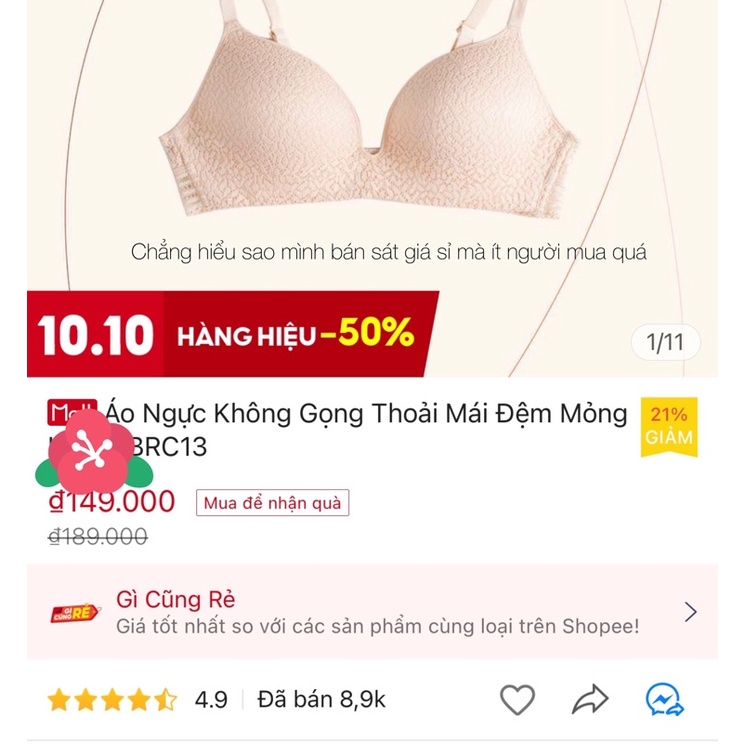 Áo lót k gọng nâng ngực phong cách Nhật Bản B8833