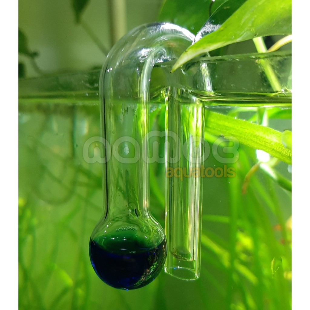 CO2 Drop Checker | Bộ Test CO2 Treo Thành Bể - Kiểu Giọt Nước  [Phễu + Dung dịch] | Kiểm Tra Nồng Độ CO2 Cho Bể Thuỷ Sin