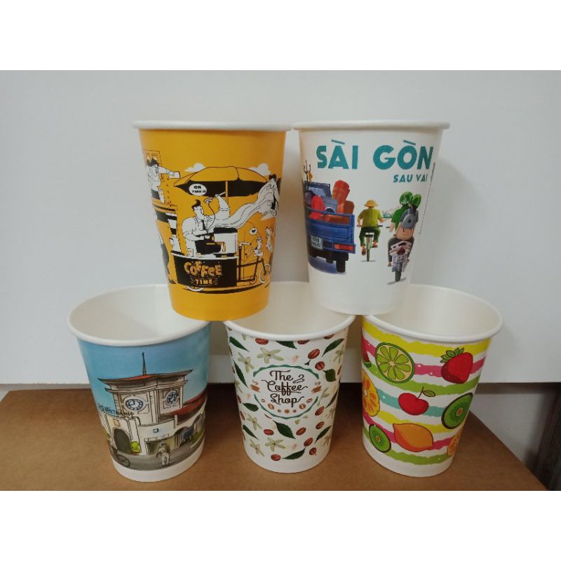 500 ly giấy 400ml nắp bằng