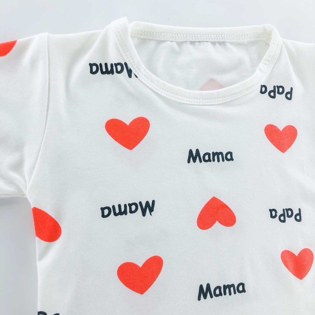 Bộ quần áo bé trai bé gái chất liệu 100% cotton hình yêu ba mẹ BABYWANT