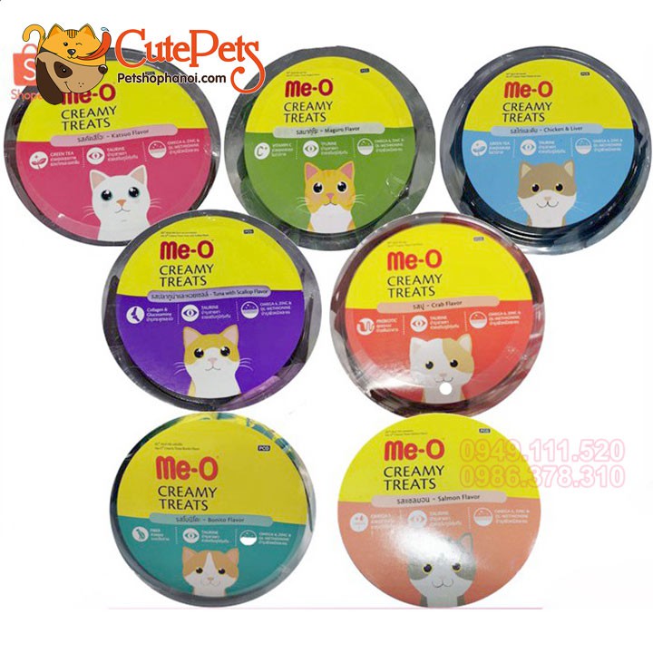 Súp thưởng cho mèo Me-O Creamy Treats Hộp 36 gói bánh thưởng cho mèo - CutePets