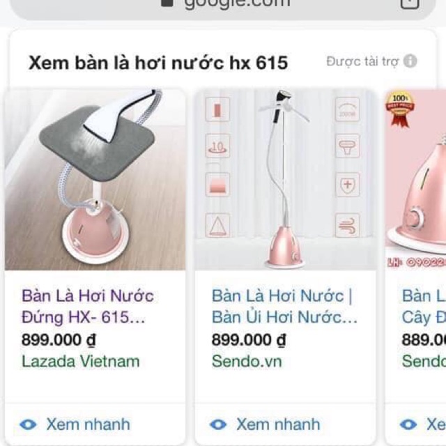 bàn là cây hơi nước