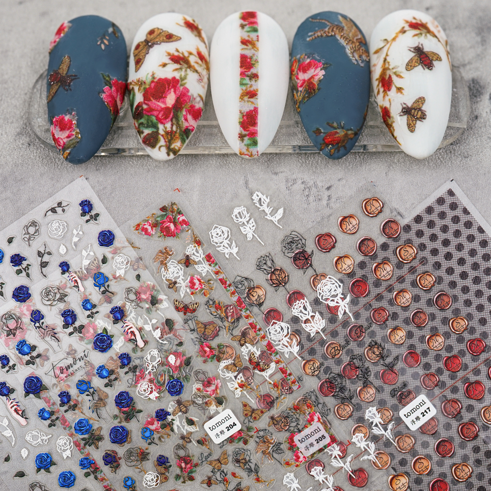 Miếng Dán Trang Trí Móng Tay 3D Nghệ Thuật