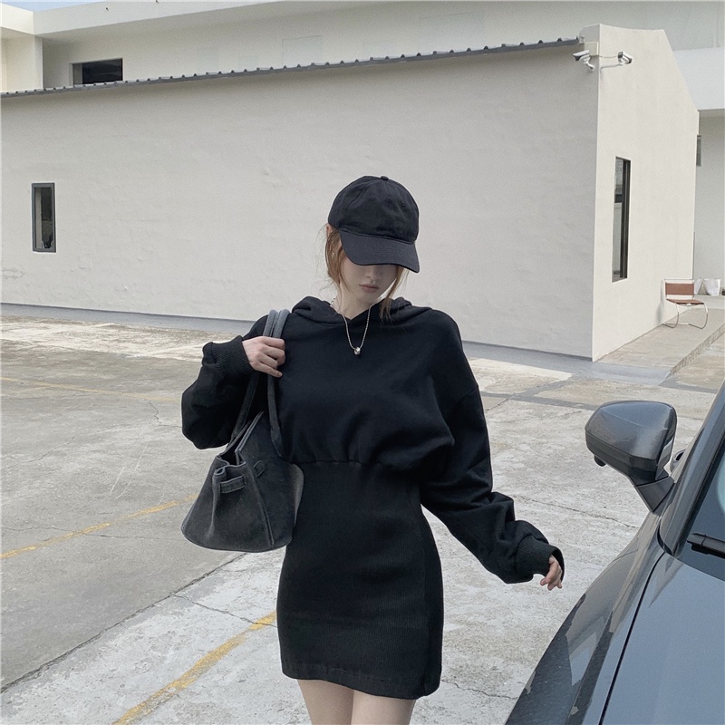 Đầm sweater Perty có mũ trùm dáng ôm thời trang cho nữ