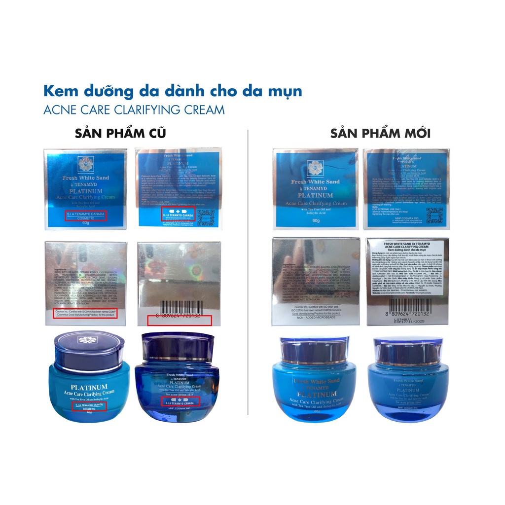 COMBO Huyết thanh chống nắng và Kem dưỡng da mụn Tenamyd Cosmetic [NHẬP KHẨU]