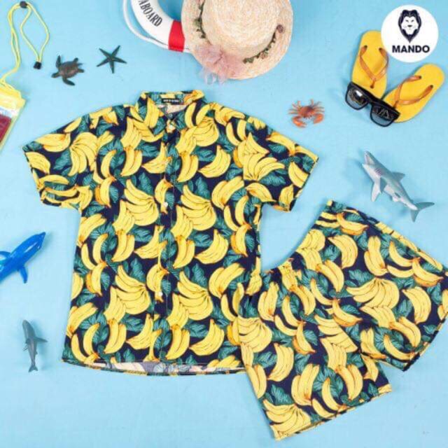 Bộ chuối hoa quả đi biển đi dã ngoại mặc nhóm có đủ size M -L .xl cho cả nam và nữa | BigBuy360 - bigbuy360.vn