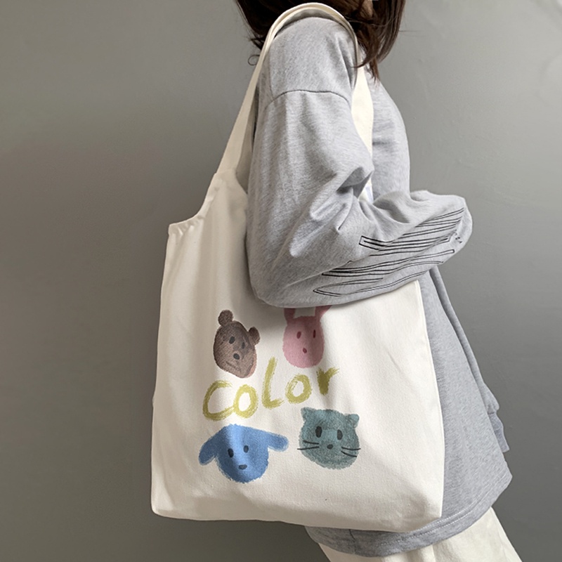 Túi Đeo Vai Bằng Vải Canvas Thời Trang Dành Cho Nữ