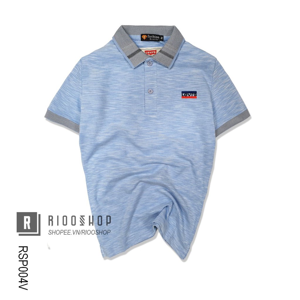 Áo polo nam body, áo thun nam có cổ tay ngắn form body vải xước hàng cao cấp trẻ trung LEV RSP004V Riooshop | BigBuy360 - bigbuy360.vn