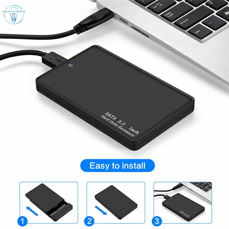 Hộp chứa ổ cứng di động DG 2.5" màu đen cổng SATA sang cổng USB 3.0 | BigBuy360 - bigbuy360.vn