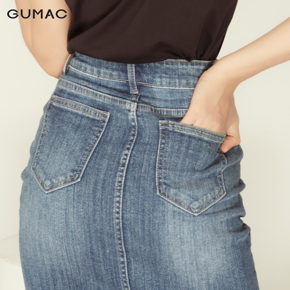 [Mã WAFAST hoàn 20% tối đa 100k xu đơn 250k] Váy jeans xẻ lai VJA995 GUMAC | BigBuy360 - bigbuy360.vn