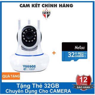 Camera yoosee 3 antn 2.0mpx fhd - kèm thẻ nhớ 32gb netac