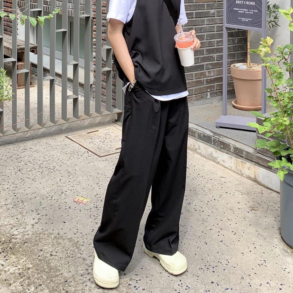 2021 autumn and summer new casual pants loose trousers straight wide-leg pants men's trend