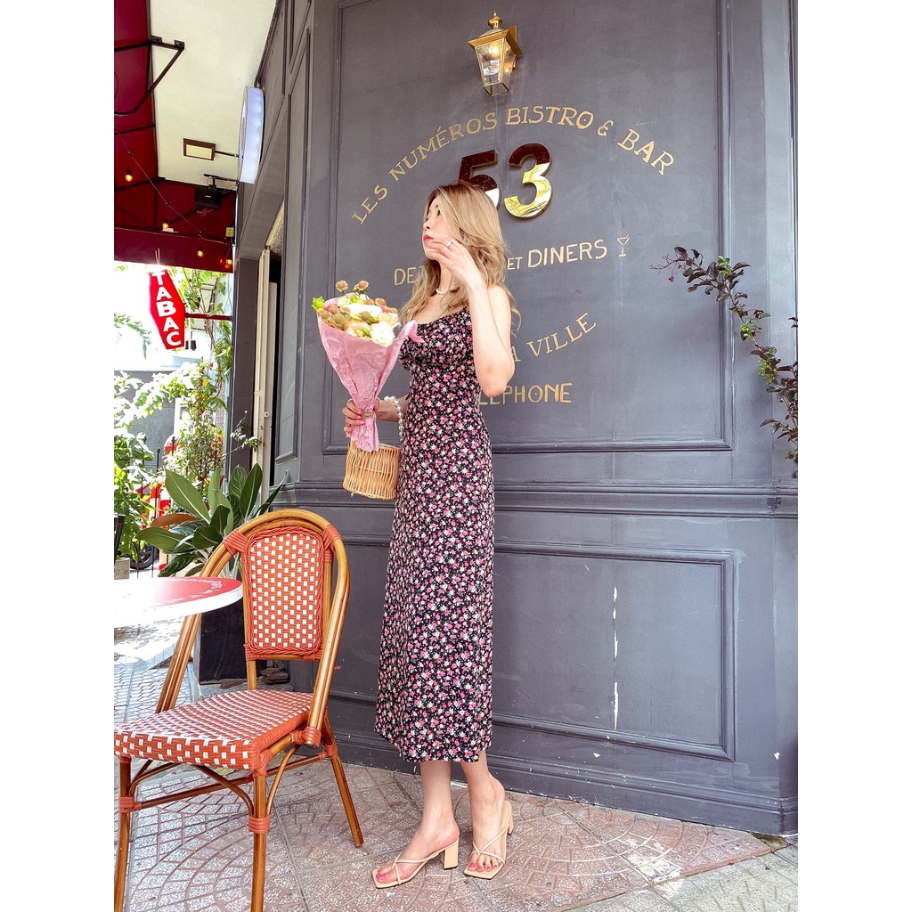 Đầm dây dài hoa nhí vintage Bijou Dress Gem Clothing SP060642