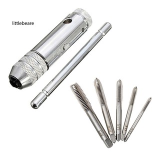 Set 5 món tay cầm cờ lê chữ T màu bạc bằng thép không gỉ