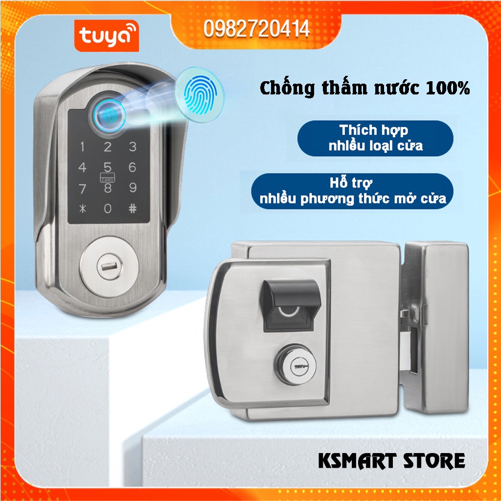 Khóa Cổng Vân Tay 2 Mặt Cao Cấp Chống Nước SGL 3000Pro