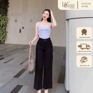 Quần tây nữ ống rộng cài nút thời trang- ms1103