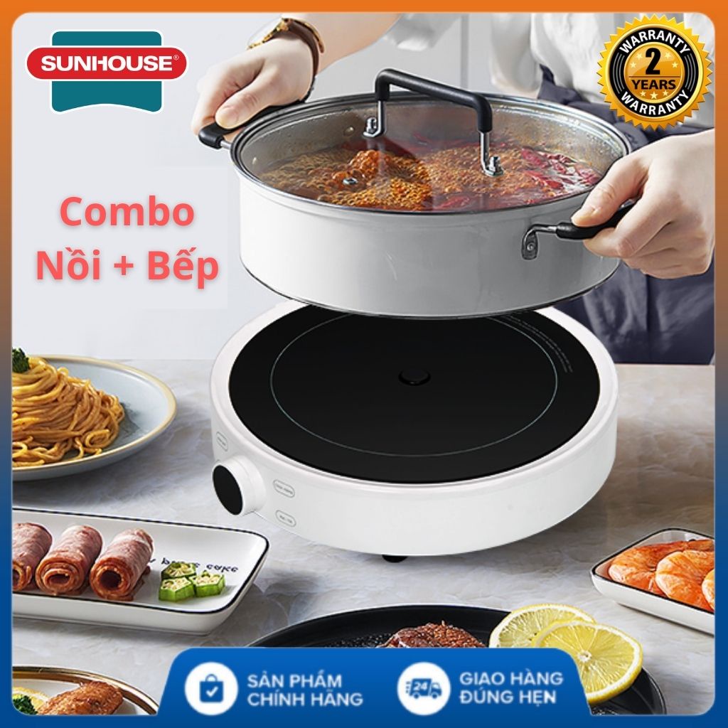 Bếp từ đơn Sunhouse Mama SHD6872 - tặng nồi bếp từ cao cấp , bếp điện mini cảm ứng chịu nhiệt