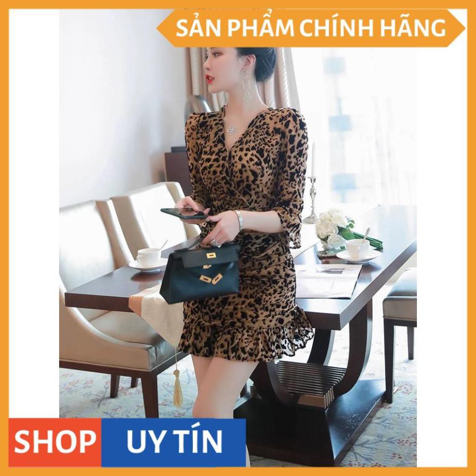 Đầm ôm  cổ V, họa tiết da beo sang chảnh  tôn da, đi chơi đi tiệc hay cafe đều hợp, hàng cao cấp có lót dày mịn - Đ0092 | BigBuy360 - bigbuy360.vn