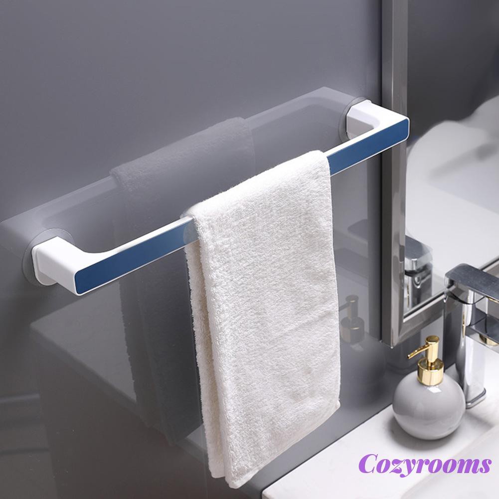 Bathroom Towel Storage Rack PP Punch-free Wall Hanging Shelf Towel Hanger