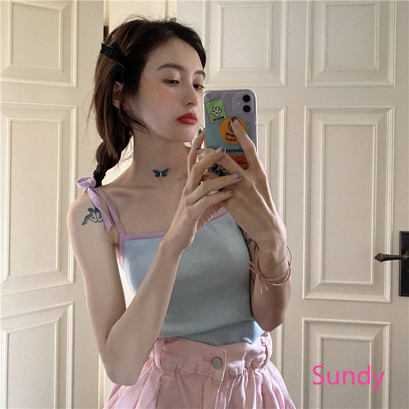 Áo Dệt Kim Không Tay Thời Trang Mùa Hè Cho Phái Nữ