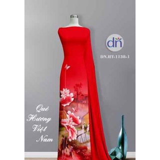 vải áo dài hoa sen