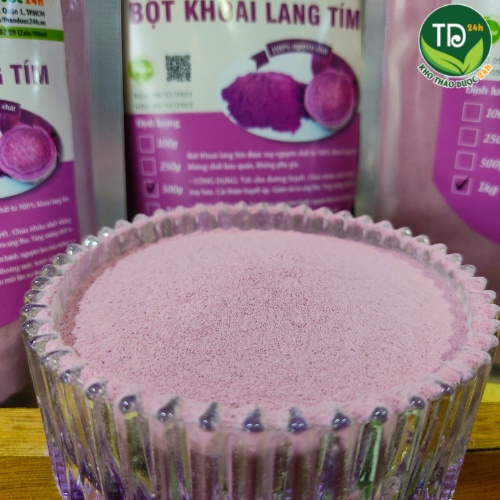 Bột khoai lang tím hữu cơ sấy lạnh, tạo màu an toàn và hiệu quả (bánh, chè, trà sữa, bột ăn dặm cho bé) [250 g - 500 g]