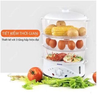 Nồi hấp điện 3 tầng Braburg B3K - Hàng chính hãng
