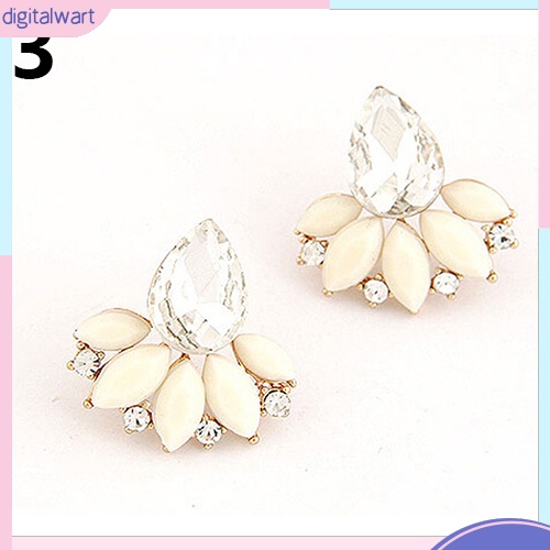 Khuyên Tai Giọt Nước Đính Đá Phong Cách Hàn Quốc Thanh Lịch Dành Cho Nữ