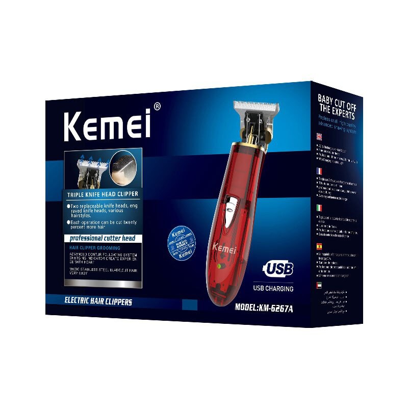 Tông Đơ Cắt Tóc Bấm Viền Kemei 6267A Mẫu Mới