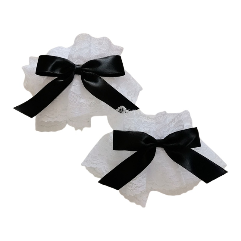 Youyo Vòng Đeo Tay Vải Tuyn Phối Ren Hoa Nhún Bèo Ngọt Ngào Phong Cách Hoạt Hình Nhật Bản Lolita