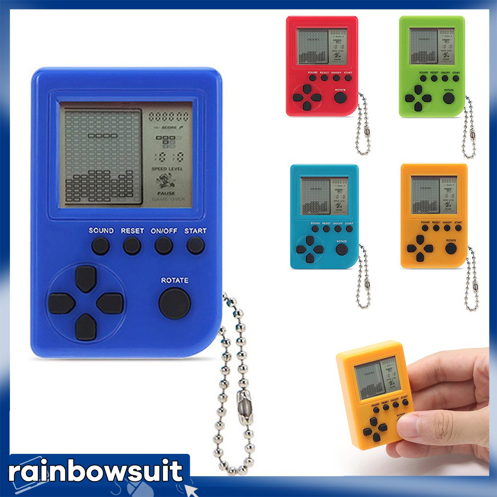 Mini Portable Keychain Mặt dây chuyền Tetris Máy chơi game Cổ điển Máy chơi game Cổ điển | BigBuy360 - bigbuy360.vn