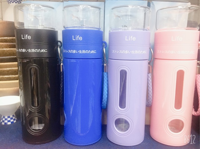 Bình đựng nước lọc trà thủy tinh Life 500ml - Made in Japan