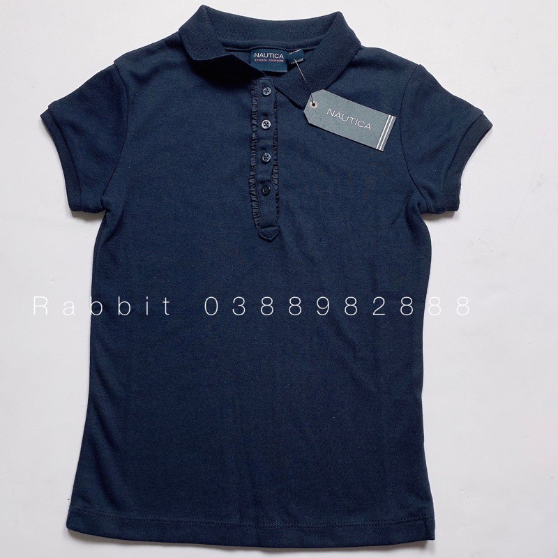 Áo polo xanh đỏ bé gái - RABBITSHOP