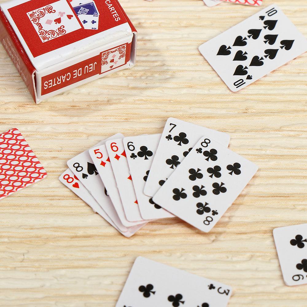 1 Bộ Bài Poker Mini Tỉ Lệ 1: 12 Cho Nhà Búp Bê