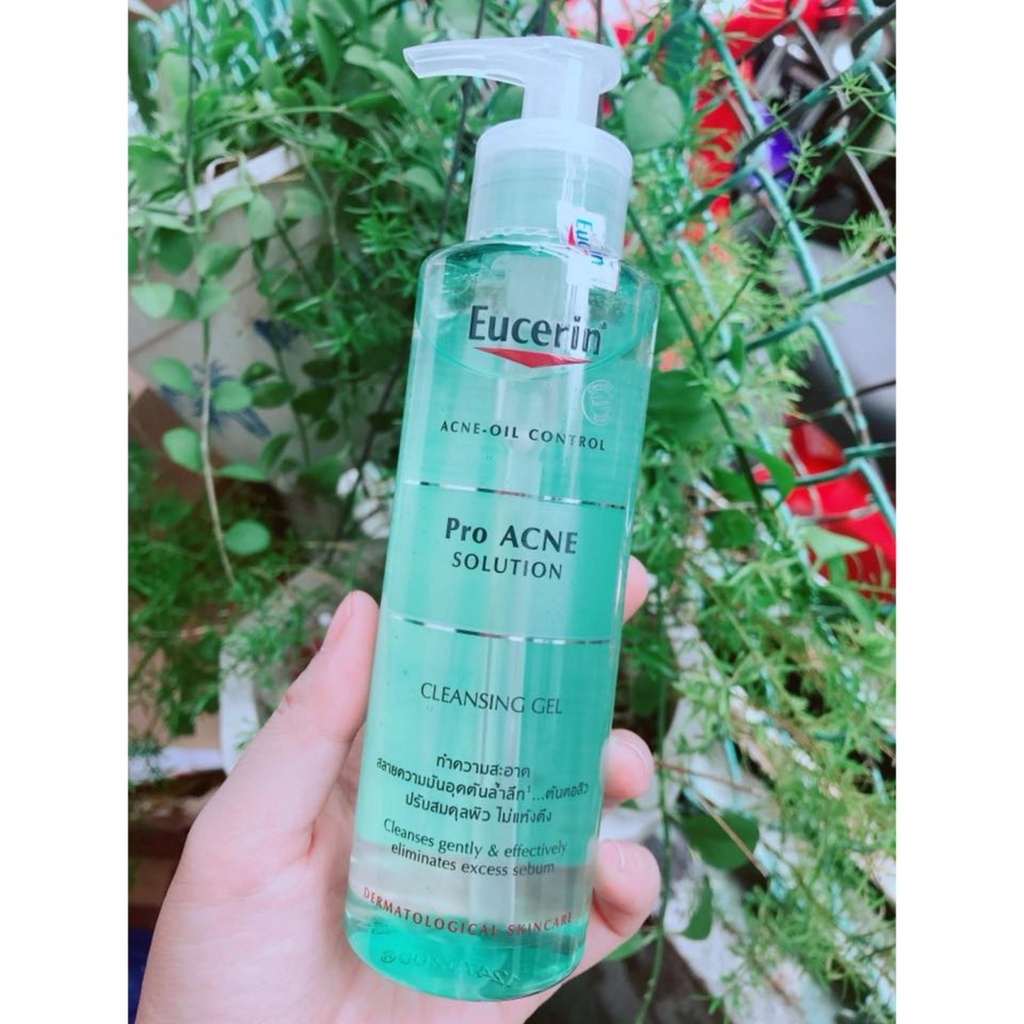 Eucerin Sữa Rửa Mặt Dạng Gel Dành Cho Da Nhờn Mụn ProAcne Cleansing Gel 200ml