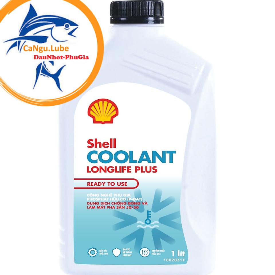 [Có sẵn] Nước làm mát Shell Coolant Longlife Plus là dung dịch làm mát cao cấp pha sẵn 1L, nước mát xe Shell chai 1L