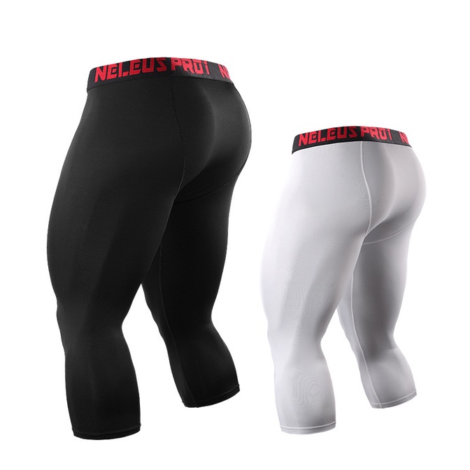 [ GYMEN ] Quần tập nam ôm sát, quần bóng rổ 7/8, nhanh khô, quần lót thể thao, quần chạy bộ, quần tập gym, quần co giãn, quần nén cơ,