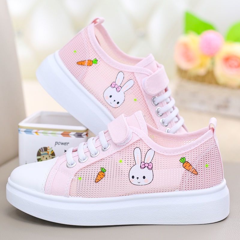 Giày Thể Thao Đế Mềm Phối Lưới Thoáng Khí Thời Trang Mùa Hè Cho Bé Gái